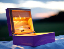 The Rolling Box Glossy Violet 170 Viola Laccato Lucido Scatola per Fumatori con Luce