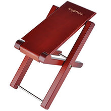 Kingpoint - Poggiapiede in legno massiccio per chitarristi, regolabile su 4 livelli di altezza, Legno rosso.