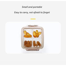 QQDL - Custodia per pillole, organizer per pillole, rimovibile, con 4 scomparti, scomparto per pillole e medicinali, per uso quotidiano e in viaggio