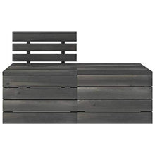FAMIROSA Set Divani da Giardino su Pallet 2pz Pino Massello Grigio Scuro