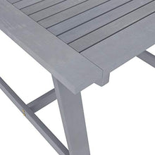 FAMIROSA Set da Pranzo da Giardino 3 pz Legno Massello di Acacia Grigio