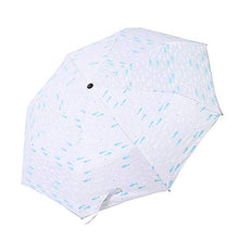 Ombrello da Pioggia Leggero e Portatile UPF> 50 Cartoon Fish Pattern Automatico a Tre Pieghe 100% Brond novità per giornate di Pioggia e giornate di Sole