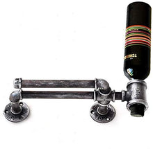 Portavini Piccoli scaffali per vino da appoggio per vino elegante a parete e vino a muro Single Bottle Solid Ferro Industriale Design Industriale Portavolo Vintage stile retrò con una sensazione rusti