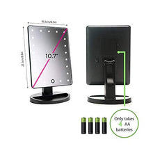 BD.Y Specchi per Trucco 24 LED Vanity LED Touch Screen a Specchio Specchio cosmetico dimmerabile Portatile Tavolo Regolabile Make up Specchio di Bellezza
