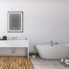 YJIIJY LED Specchio da Bagno, Specchio per Il Trucco a Parete con Lampada Luminosa Fredda Bianco a LED (60 x 80 cm, con Bluetooth)