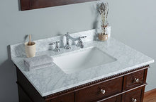 RUBEZA Didim - Mobiletto Vanity, 900 mm, colore: Bianco marmo italiano Carrara