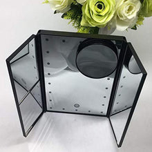 Specchio per Il Trucco, Specchi per Il Trucco del Bagno Illuminati con 22 LED - Specchio per Il Trucco con Luci - Specchi per Il Bagno Touch Screen con Ingrandimento 10X / 3X / 2X 180 Gradi