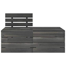 Tidyard Set Divani da Giardino su Pallet 2pz Pino Massello Grigio Scuro,Set Divano da Giardino,Divano da Giardino,per Esterno, Balcone, Giardino