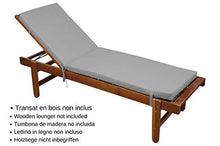 STOF - Materasso/sdraio sfoderabile, perla/grigio chiaro, 55 x 180 cm, 100% microfibra, fissaggio a clip (in legno non incluso)