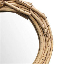 KANJJ-YU Specchio da bagno 400 x 400 mm per bagno, cornice in legno grande per specchio da trucco
