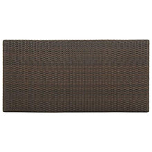 FAMIROSA Tavolo da Bar con Ripiani Marrone 120x60x110 cm in Polyrattan