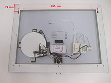 Lux di Aqua bagno specchio luce specchio LED orologio specchio cosmetico INTERRUTTORE TOUCH 80 x 60 cm – lmc0860 a