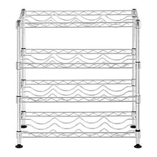 Royal Catering Scaffale Portabottiglie Scaffale per Vino RCMR-470P14 (200 kg, Argento, 16 Bottiglie)