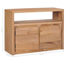 vidaXL Credenza 80x30x60 cm in Legno Massello di Teak Madia Comoda Funzionale Durevole Robusta Resistente Ampia Solida Pratica Mobile Armadio