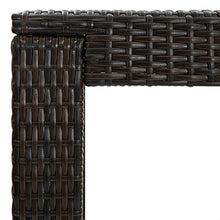 vidaXL Set Bar da Giardino 3 pz con Cuscini Polyrattan Marrone