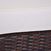 Outsunny Set Mobili da Giardino in PE Rattan con Tavolino e 2 Poltrone con Cuscini, Marrone