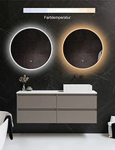 ApeJoy rotondo 60 cm specchio da bagno a LED, specchio antinebbia da bagno con illuminazione, interruttore tocco, bianco luce fredda, risparmio energetico (tondo 60 cm antiappannamento) AJ01s