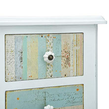 FAMIROSA Credenza con 4 Cassetti Bianca 40x30x95 cm in MDF