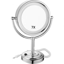 AJH Home Specchietto da toeletta Specchio da Trucco Specchio per Trucco a LED bifacciale Illuminato con ingrandimento Normale e 7X Specchi a Specchio per Cosmetici Orient