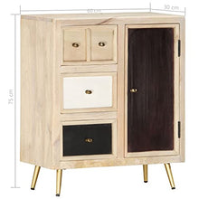 vidaXL Credenza 60x30x75 cm in Legno Massello di Mango