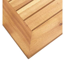 SKM Tavolo da Pranzo Giardino 150x150x75cm Acacia e Acciaio Inox