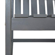 vidaXL Panchina da giardino in legno di acacia, 2 posti, panchina in legno massello, divano da giardino, terrazza, balcone, grigio, 110 cm