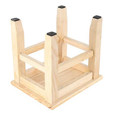Labuda Sgabello Quadrato Multiuso in Legno, Sgabello in Legno, Bagno Camera da Letto per Soggiorno Lavanderia