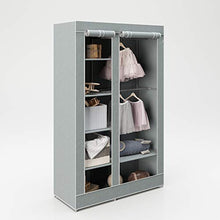 roba Armadio in Tessuto"Little Stars", 6 Scomparti, 175 x 110 x 45 cm, Grigio