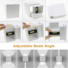 Luci 2-Pack Parete, IP65 Esterni Applique da Parete, Fascio Luminoso Regolabile, per Camera da Letto, Soggiorno, Cucina, Strada,Nero