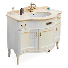 Shop Chic Arredo bagno classico london bombato avorio decapè con top in marmo