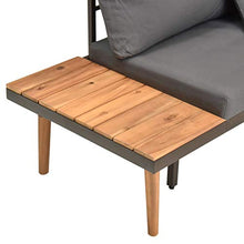 SKM Set Divani da Giardino 4 pz con Cuscini in Massello di Acacia (48.8kg)