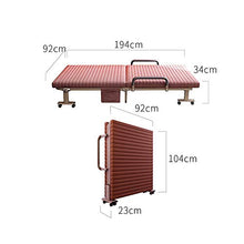 XJAXY Letto Pieghevole Portatile Singolo Sleeper Bed W/Ruote per Il Campeggio Ufficio Nap, Ospite Regolabile Letto Divano Letto, Multi-Function Convertibile Sleeper Bed