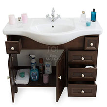 Shop Chic Mobile bagno in legno base ante e cassetti specchio pensile lavabo