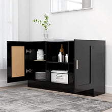 vidaXL Credenza Nera 120x30,5x70 cm in Truciolato