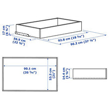 KOMPLEMENT cassetto con frontale in vetro 100x58 cm effetto frassino tinto marrone