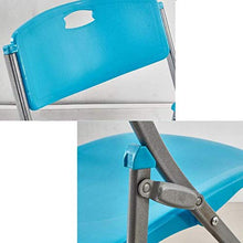 zvcv Sedia Pieghevole Sedia da scrivania Pieghevole Sedia da Ufficio Imbottita Blu con Schienale per Computer di casa