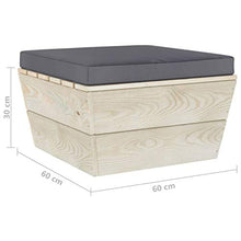 FAMIROSA Set Divani da Giardino su Pallet 3 pz con Cuscini Legno Abete-3408