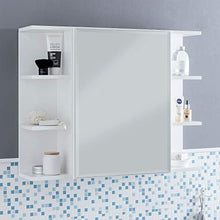 KADIMA DESIGN legno armadio Pensile moderna 80x64,5x20cm armadietto a specchio bianco