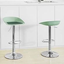 SoBuy Sgabello da Bar con poggiapiedi Sedia Alto Bar, Verde，Regolabile in Altezza e ruotabile di 360 ° FST75-GR