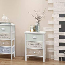 FAMIROSA Armadietto in Stile Francese con 3 Cassetti in Legno