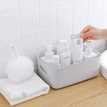 Quentin Basic - Cesto portaoggetti in plastica per accessori da bagno, come shampoo, cosmetici e altri prodotti di bellezza Grigio