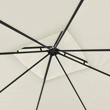 vidaXL Gazebo con Tetto Doppio Estendibile 3x3x2,75 m Crema 180 g/m²