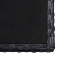 SKM Set da Pranzo da Giardino 11 pz con Cuscini in Polyrattan Nero (112.8kg)