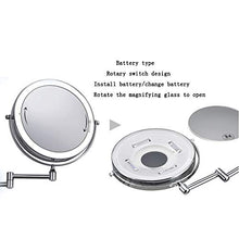SHU XIN Specchio Luminoso da Bagno, con Specchio Pieghevole a Parete, Specchio per Il Trucco Retrattile bifacciale da Bagno di casa dell'hotel, luminosità Regolabile