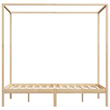 FAMIROSA Giroletto con Baldacchino 4 Cassetti in Legno di Pino 140x200cm