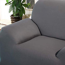 ele ELEOPTION Copridivano, Copridivano Elasticizzato, Copridivano in Poliestere, Copridivano Morbido Antiscivolo in Tessuto Spandex, Grigio, 4 Posto (Lunghezza Divano 220-300cm)