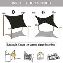CENPENYA Tenda a Vela Rettangolare Traspirante Protezione Raggi UV Impermeabile e Resistente, Tenda a Vela per Giardino Balcone Terrazza (2x4m,Giallo Verde)