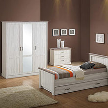 NovomeUBLE - Armadio a 3 ante, colore: rovere chiaro e marrone Emorure