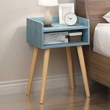 Comodino Casa Camera Accessori Ufficio Universitaria Vintage Comodino Camera da Letto Night Stand Tavolino Legno Gambe Comodino con Blu cassetto di immagazzinaggio tavolini Set Comodino Lato Letto