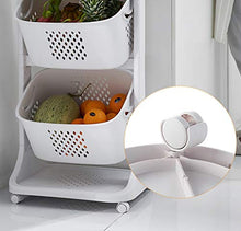 LYM &ripiano di stoccaggio Mensole da Cucina, da Terra di Frutta e Verdura Bagagli Shelf -3 Strato Scaffale di Finitura